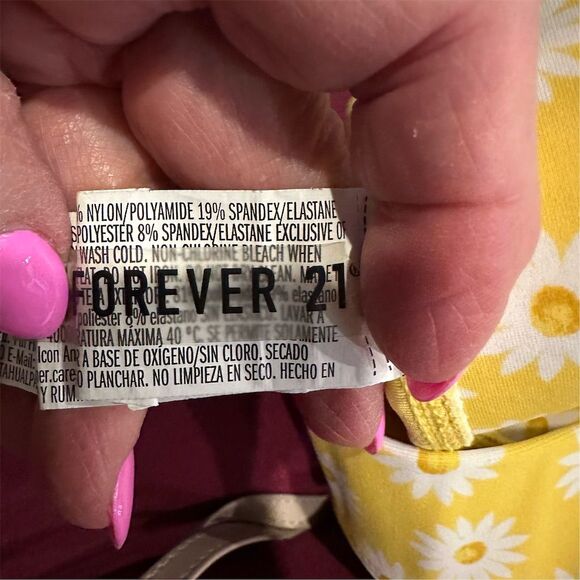 Forever 21 Women's Yellow‎ Floral Bikini Bottoms Size M - Picture 3 of 5